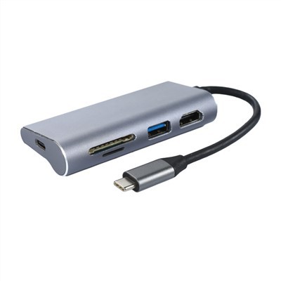 5 vienā USB C centrmezgls C tipa uz HDMI USB 3.0 SD DP adaptera pārveidotājs
