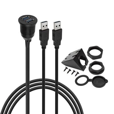 Divkāršs USB 3.{1}} Iegremdējams automašīnas stiprinājuma pagarinātājs informācijas paneļa panelim
