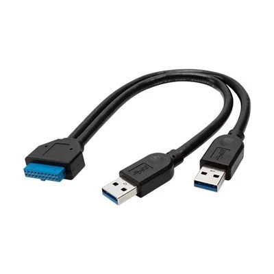 USB 3.{1}} 20 kontaktu galvenes kabelis priekšējam panelim