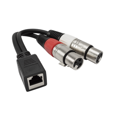 Alumīnija RJ45 uzmavas kabelis uz divkāršu XLR