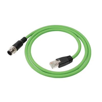 Augstas elastības dubultekrāna M12 8-kodola X koda vīrišķā uz RJ45 cilvēku tīkla kabelis